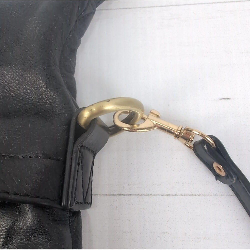 Hobo Liberty Black Leather Convertible Crossbody Shoulder Bag Purse - Picture 8 of 14